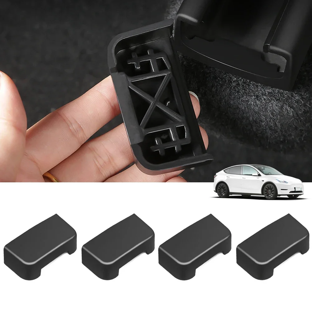 4PCS For Tesla Model 3  2023 2022 2011 Rear Seat Slide Rail Soft Rubber Plug Protection Car Interior Function Accessories