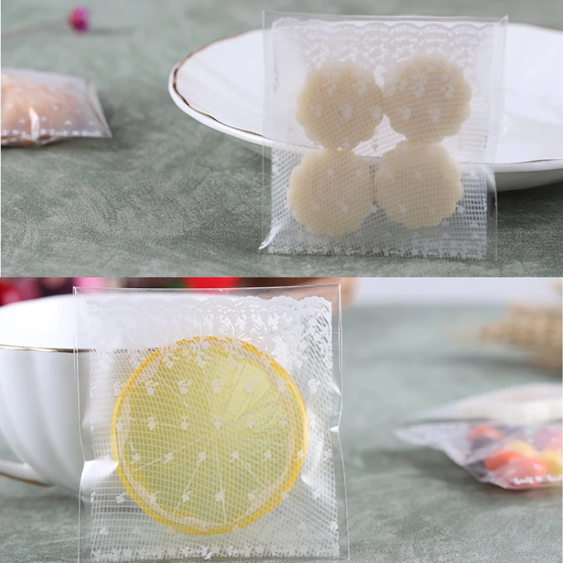 100 Stück Selbstklebende Transparente Plastik-Cellophan-Spitzentüten Geschenktüten für Kekse, Süßigkeiten, Hochzeits- und Geburtstagsfeier-Verpackungen – Detail 8