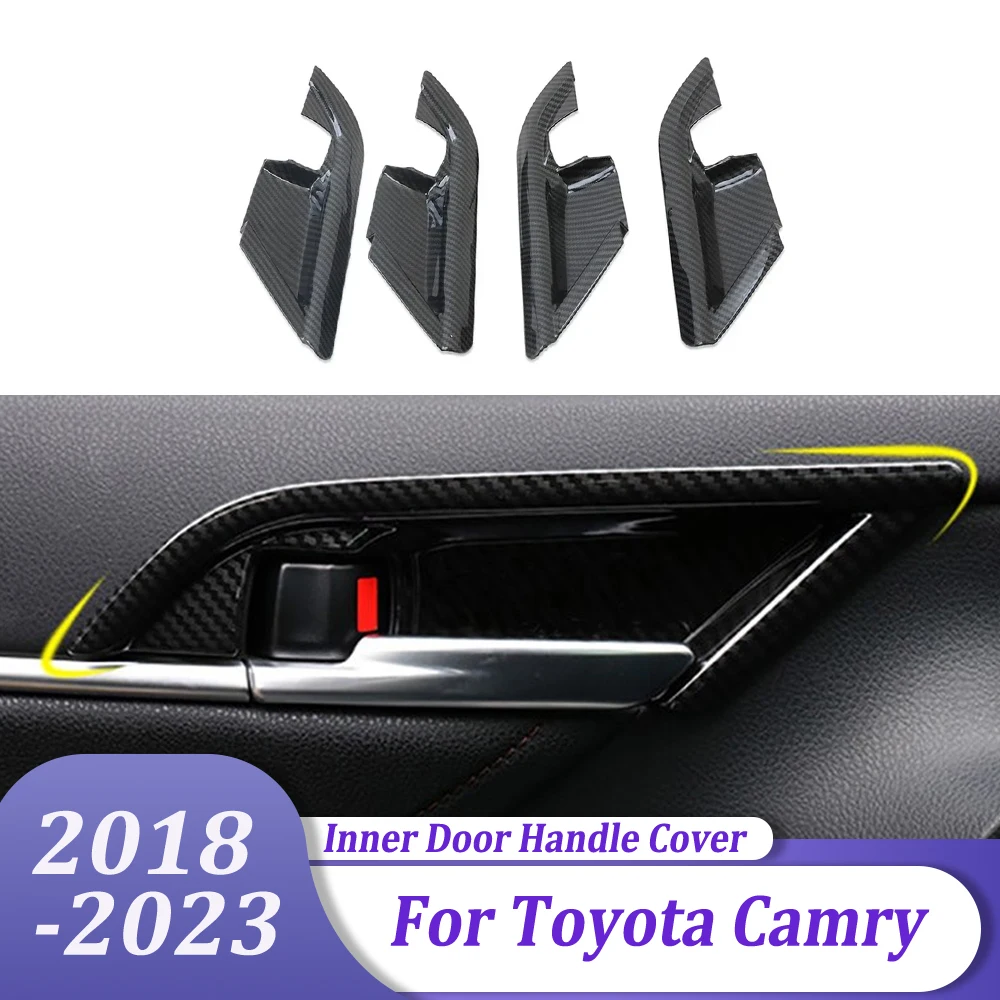 

Interior Door Handle Cover Trim Decoration Sticker Car Styling Accessories For Toyota Camry 2018 2019 2020 2021 2022 2023