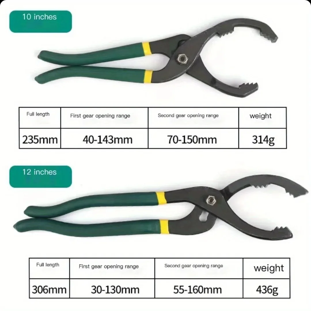 1pc 10 12 inch Adjustable Filter Removal Pliers Oil Filter Wrench Pliers Household Universal Tools Convenient Accessories