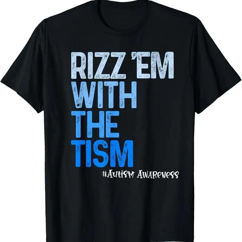 

Забавная футболка с надписью «Rizz 'Em With The Tism»