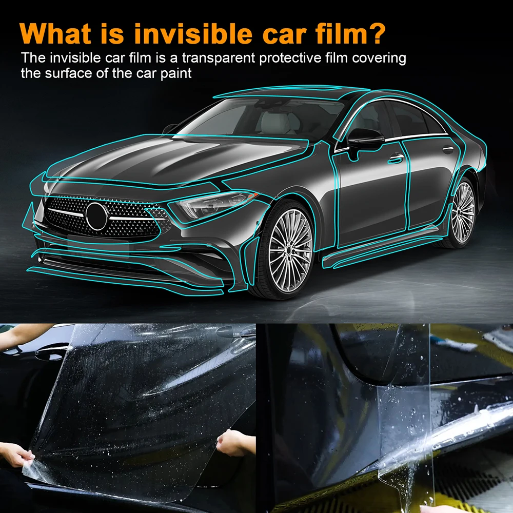 KUNGKIC TPU Invisible PPF for Mercedes Benz CLS C257 2022-2024 Car Paint Protection Film Clear Bra Kit Anti-Scratch Transparent