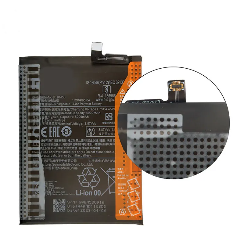 100% Orginal BM53 5000mAh Battery For Xiaomi 10T/10T Pro/ Mi 10T