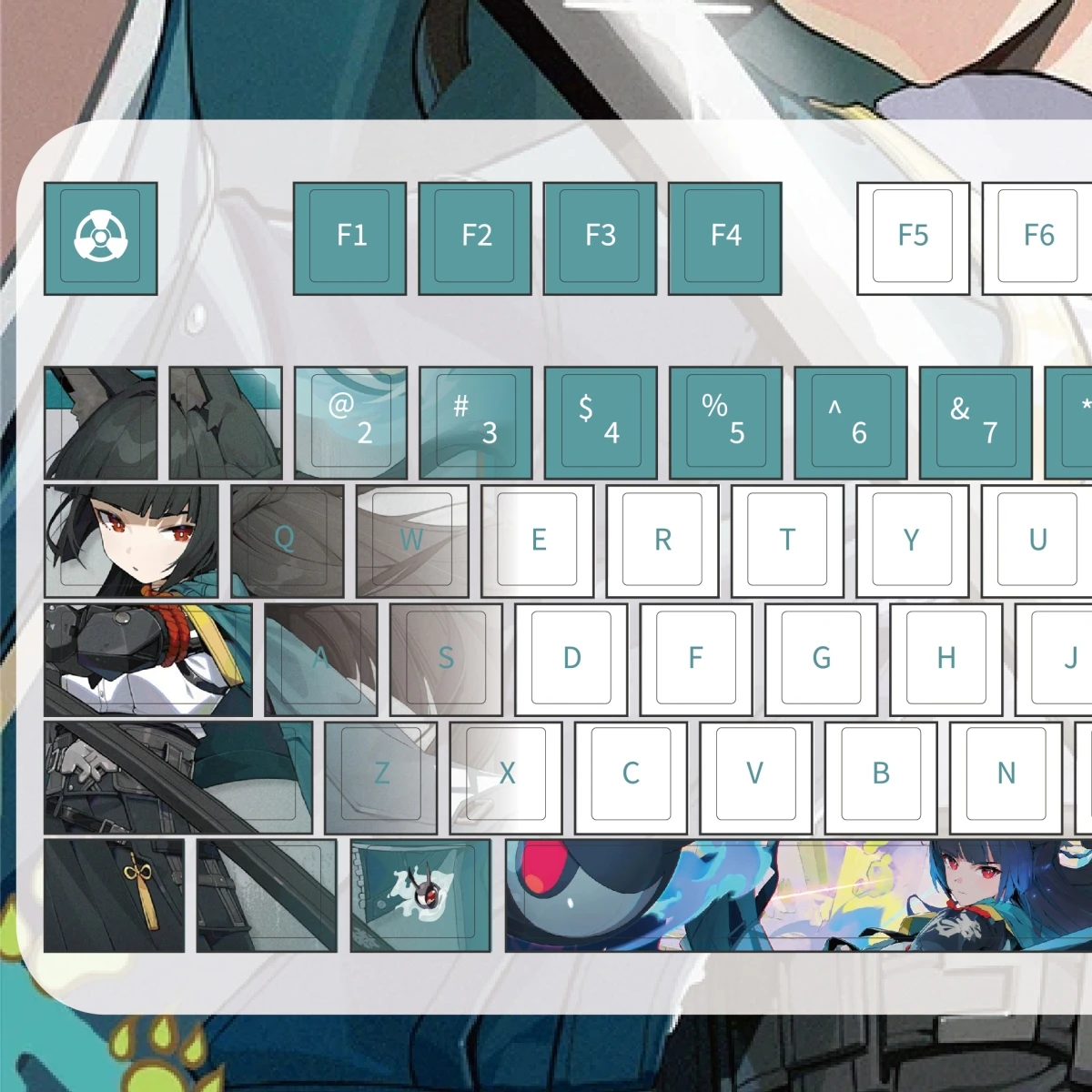 MAIMOOO Zenless Zone Zero Keycap Cherry Profile Hoshimi Miyabi Cartoon ZZZ Anime Game Custom PBT Keycaps for Mechanical Keyboard