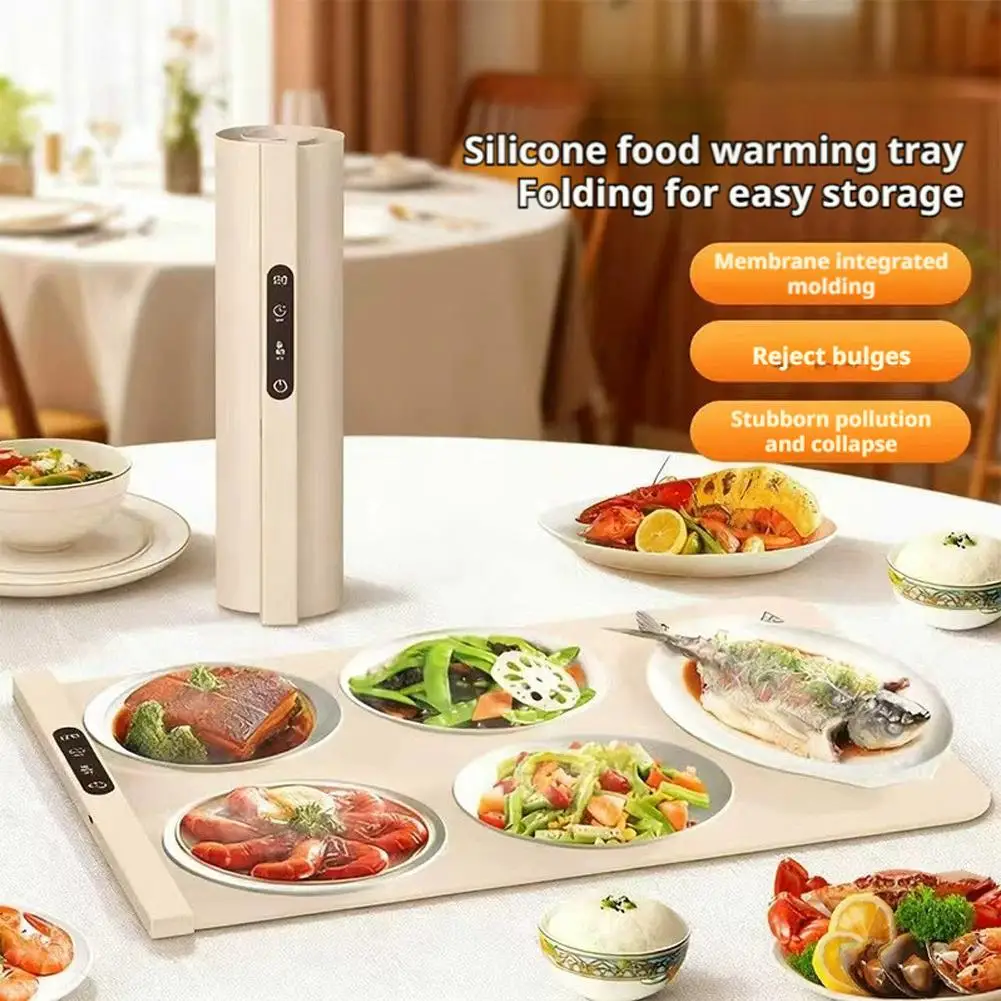 حصيرة طاولة محمولة متعددة الوظائف، درجة حرارة ثابتة، لوحة تسخين منزلية للحفاظ على دفء الطعام