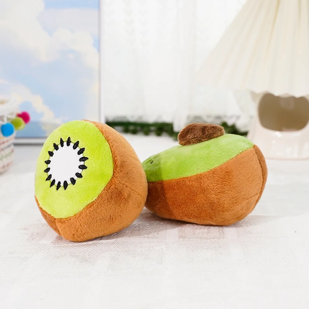 Quietschendes Avocado-Plüsch-Hundespielzeug – bissfestes Molar-Kauspielzeug für Welpen, weiches, sicheres, interaktives Haustierspielzeug zur Linderung von Langeweile,