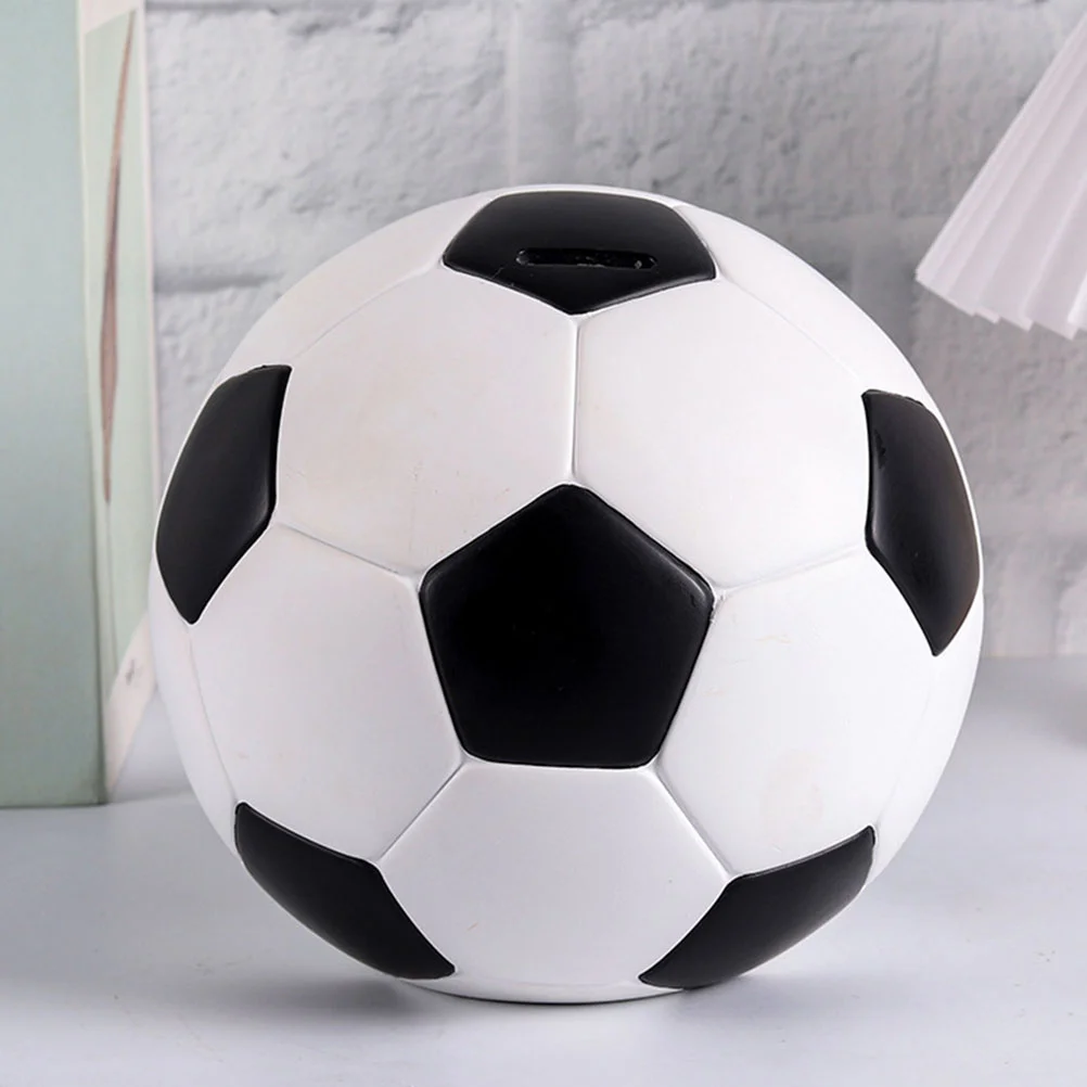 

Football Piggy Bank Sturdy Vinyl Anti Fall Large Capacity Kids Saving Money Habit Desk Decoration Bank Household Use Unique
