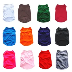 Dog Blank Shirt Dog T-Shirts Basic Pet Vest Clothes Soft Breathable Pet Sleeveless Costumes Apparel for Small Medium Dogs Cats