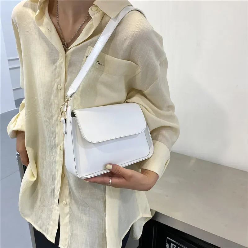 Luxury Crossbody Bags for Women PU Leather Black Shoulder Bag Satchels Beige Clutch Small Handbag Purse for Female Totes