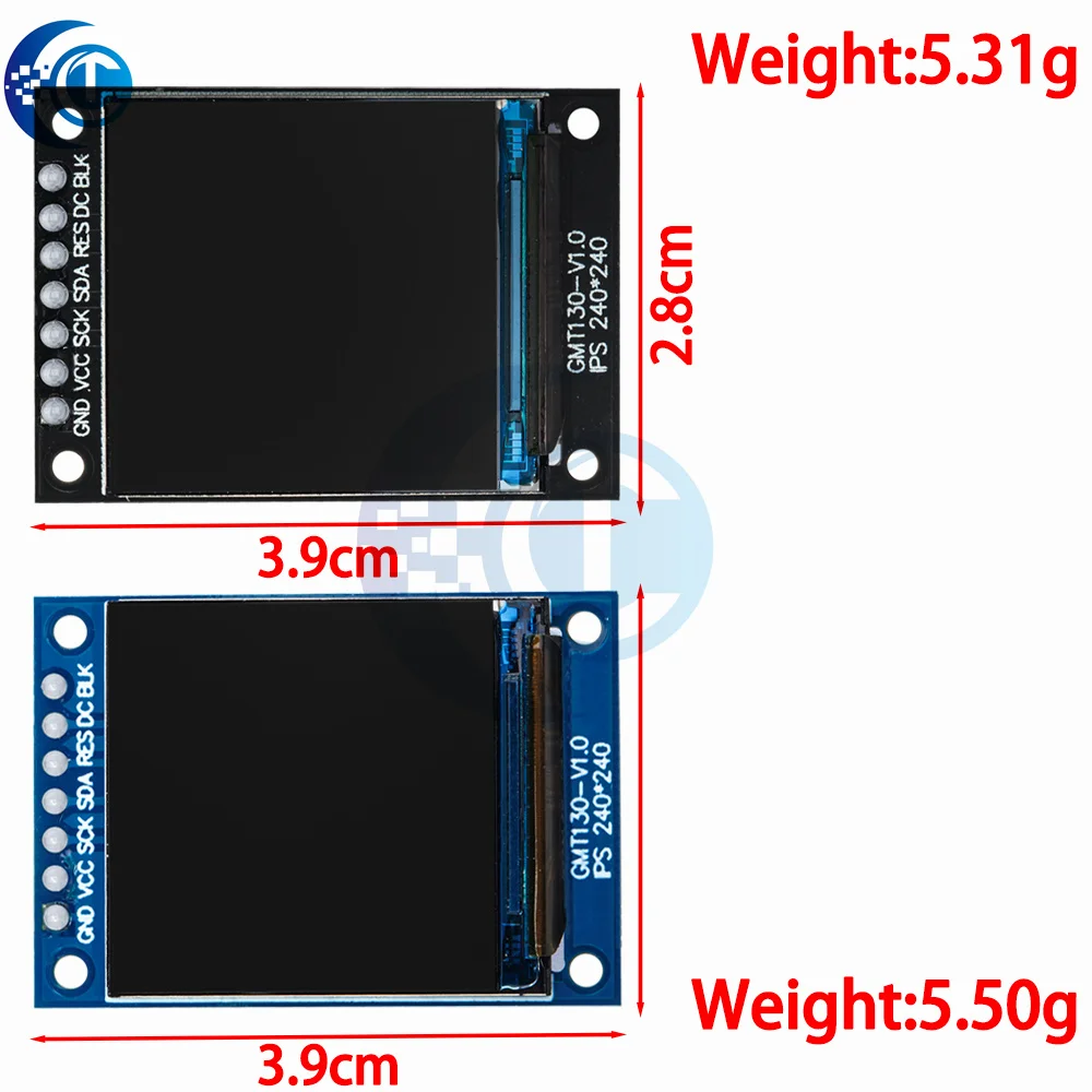 1pc 0.96/1.3 Inch TFT LCD Display Module ST7735 SPI Driver,65K Colors, 80x160 Resolution (Non-OLED), Compatible  for Arduino