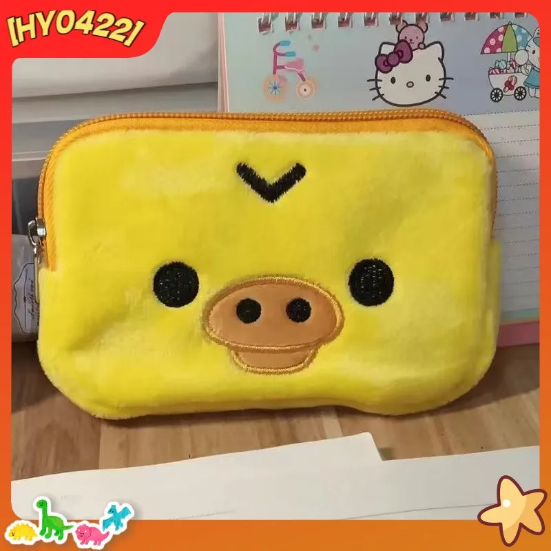 Rilakkuma Soft Pencil Case Cute Bear Large Capacity Multifunctional Desktop Stationery Storage Bag Portable Camera Storage Pouch