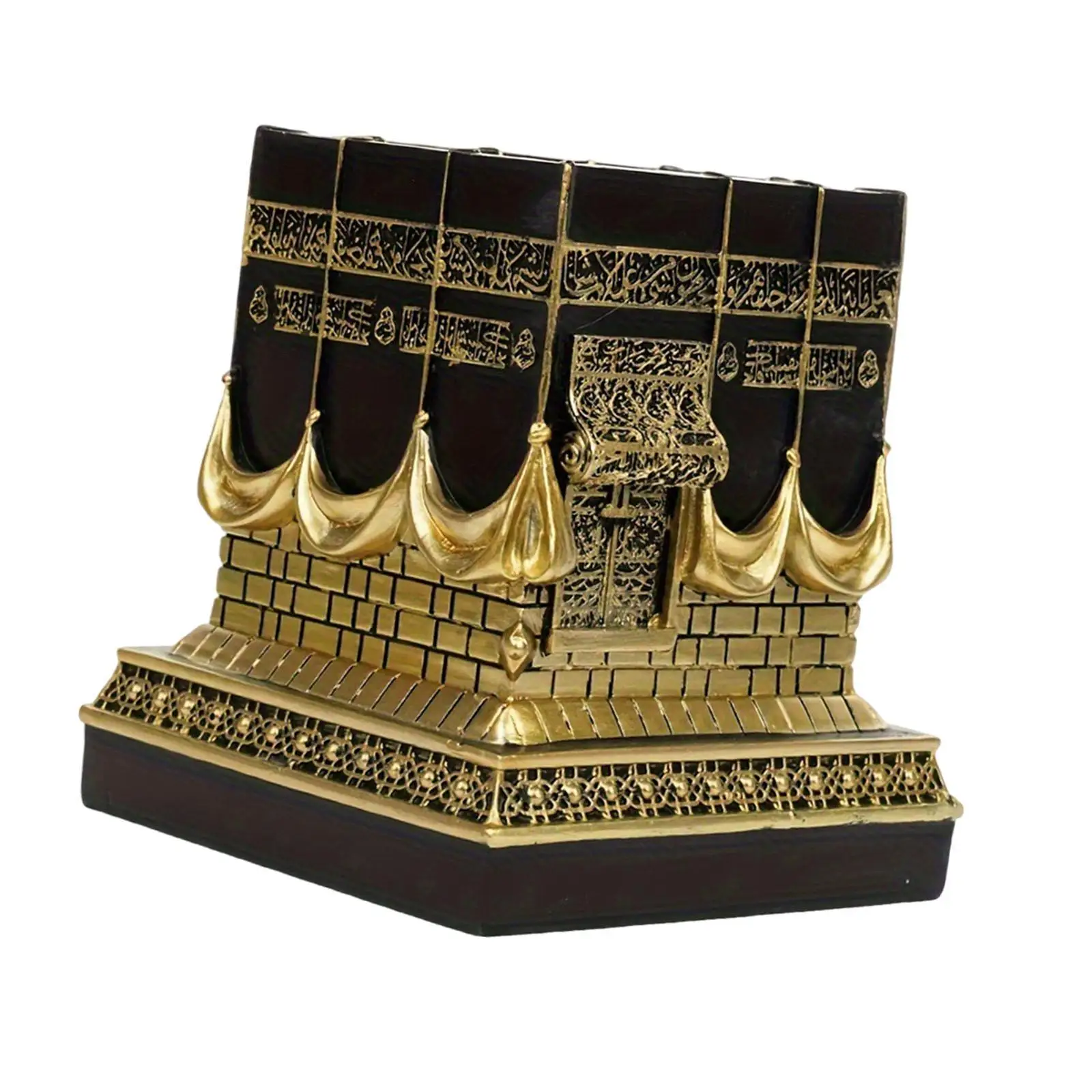 Elegant Resin Tabletop Statue Islamic Kaba Replice Model Art Decor for Living Room Table Decoration
