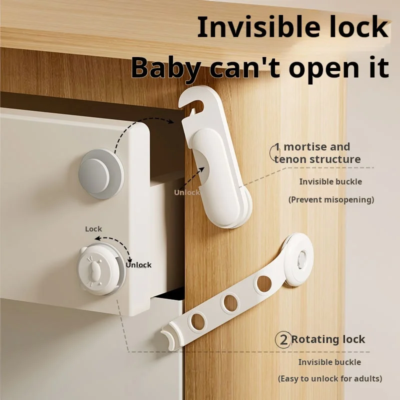 1PCS Child Safety Lock Drawer Lock Universal Type No Punching To Prevent Babies From Opening The Cabinet Lock Anti Pinch Hands