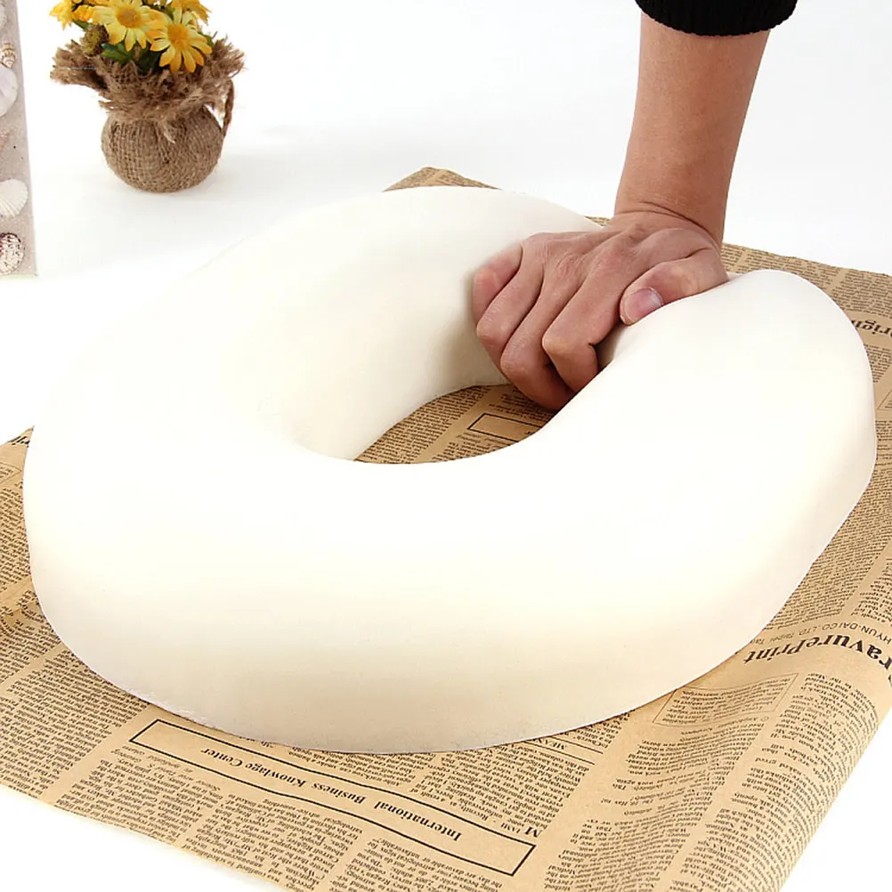 Hollow Hemorrhoids Cushion Brown Mesh Soft Breathable Seat Cushion for Pregnant Coccyx Pain Bed Sores Pressure Relief Mat
