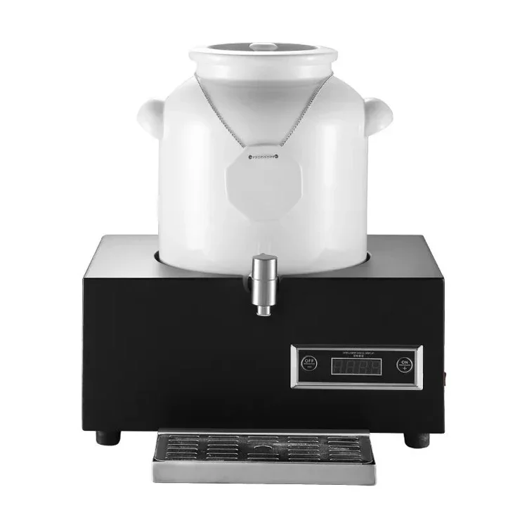 10L Beverage Dispenser Milk Juice Coffee Dispenser Digital Thermostat Heating Base Stainless Tap with Drip Tray for Buffet