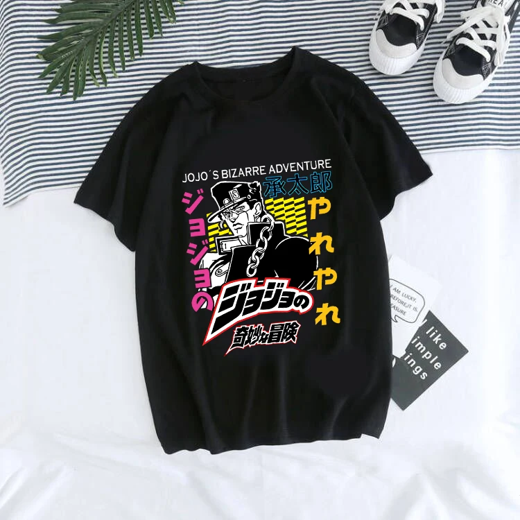 Male Clothes Jojo Bizarre Adventure Wear Men Funny Cartoon Graphic Tees Men\'s Japanese Anime Blouse Manga T-shirt Unisex Tops