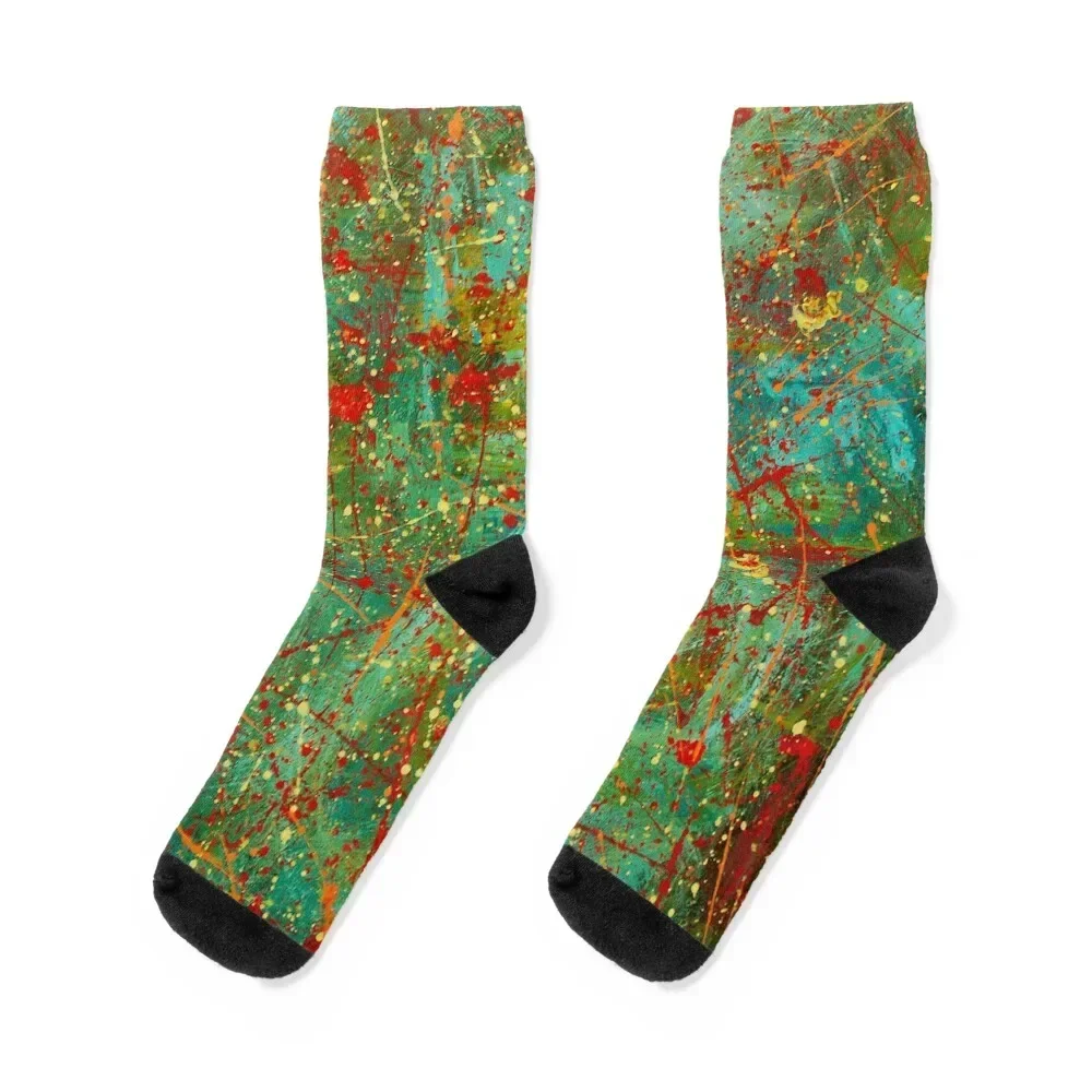 Jackson pollock Socks moving stockings hip hop Rugby Boy Child Socks Women's