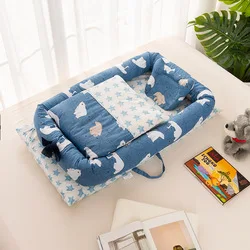 Soft Cotton Sleeping Lounger Folded Travel Portable Bed Carry Baby Nest