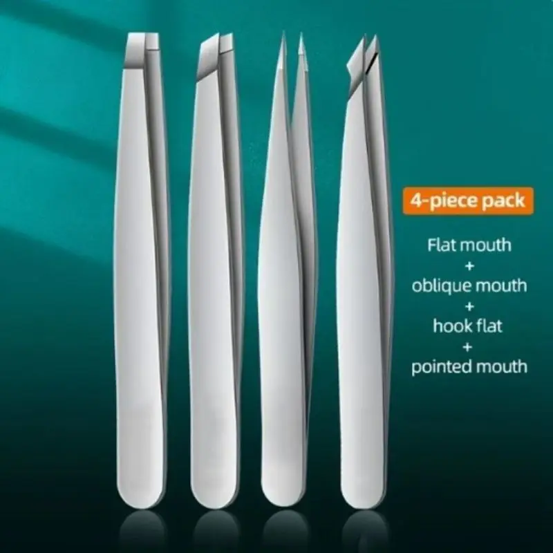 4pcs Professional Tweezers Set Perfect For Eyebrow Hair Removal Splinter