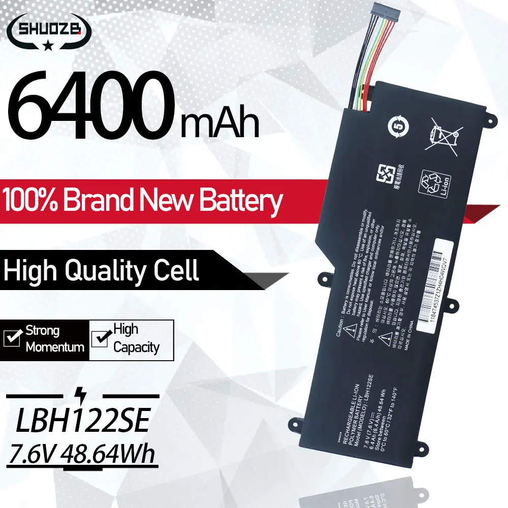 New LBH122SE Laptop Battery For LG U460 U560 U460-G.AH5SK U460-K.AH5DK U460-M.AFB5L 7.6V 48.64WH Free Tools