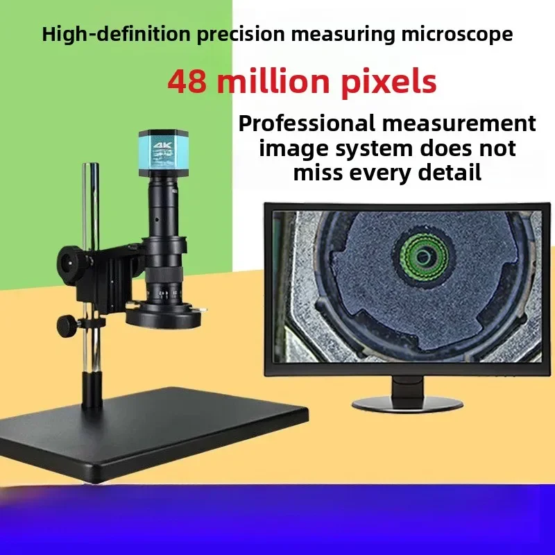 Large base industrial electron microscope, photography and video, circuit board inspection and maintenance 4K photography