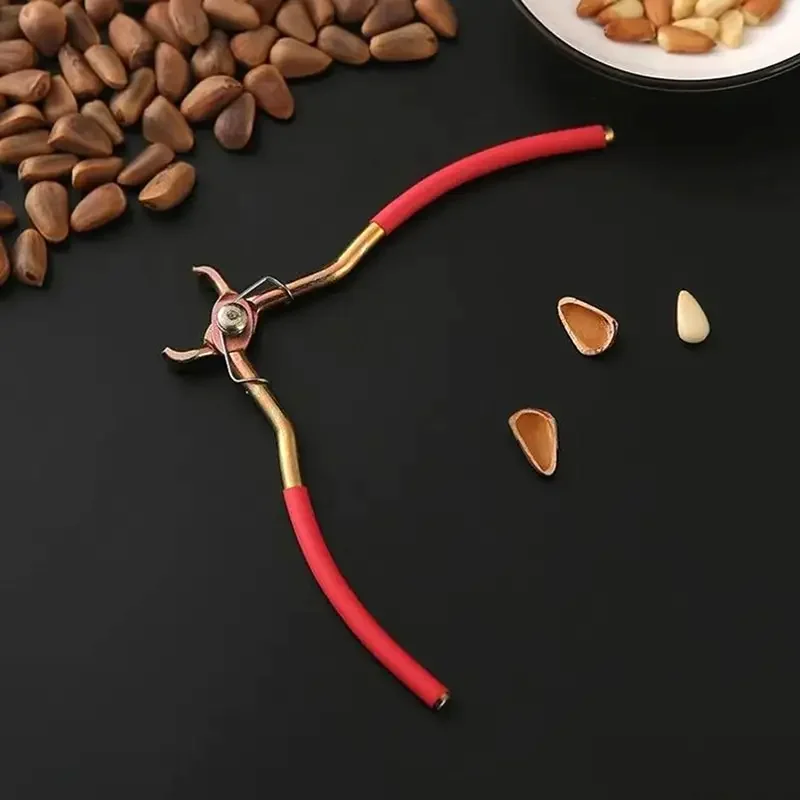 Multifunctional Pliers Clip Peeling Pliers Walnut Clip For Dried Fruit Pine Nuts Clip Red Handles Hardware Kitchen Gadgets