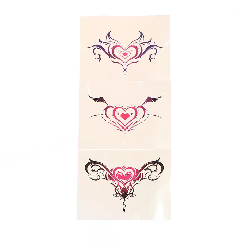 Waterproof Temporary Tattoo for Sexy Wing Design on Leg Arm and Back, Sex Flash Tattoo Stick Fake Tattoos for Men and Women