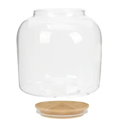 Round Container with Lid Glass Tea Large Jars Lids Make Containers for Food