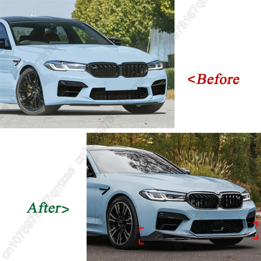 

Gloss Black Car ABS Front Bumper Spoiler Lip For BMW 5 Series M5 F90 LCI 2021-2024 Guard Cover Modification Parts Body Kits