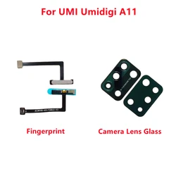 Original Camera Lens Vidro e Impressão Digital Botão Sensor, Substituição Reparação Acessórios para UMI Umidigi A11 Smartphone, Cabo Flex