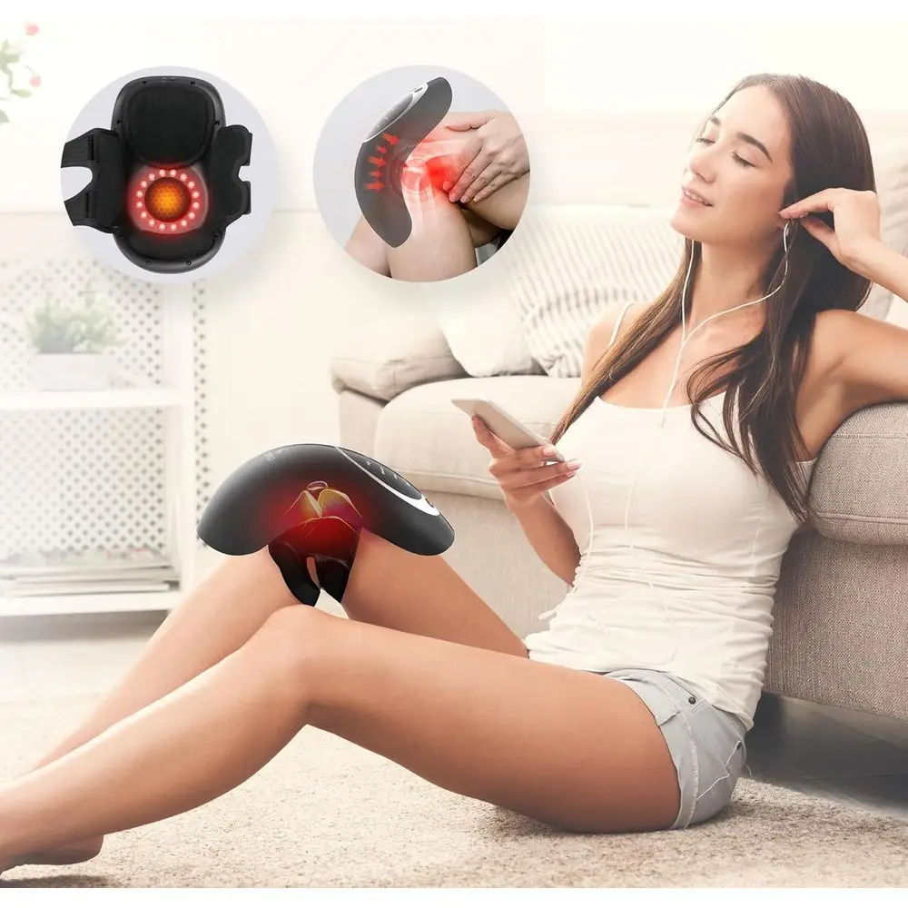 مدلك الركبة الاهتزازي الساخن لتخفيف الآلام ودعم التهاب المفاصل - هدية مثالية للآباء وكبار السن