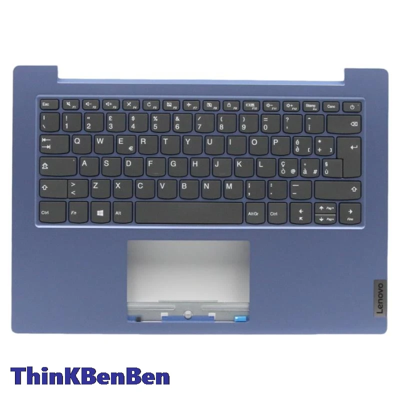 

IT Italian Ice Blue Keyboard Upper Case Palmrest Shell Cover For Lenovo Ideapad Slim 1 14 14AST 05 5CB0W43963