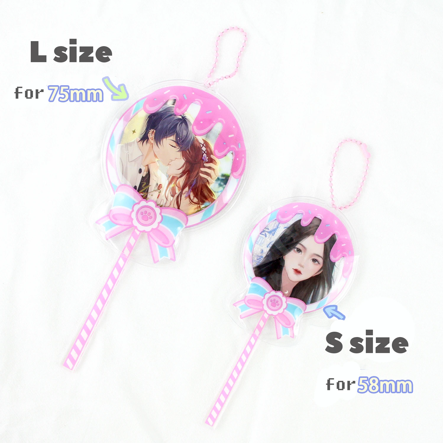 Lollipop shaped Badges Pin Case Protective for Anime Accessories Girl Anime DIY Pins Display Decoration PVC Case