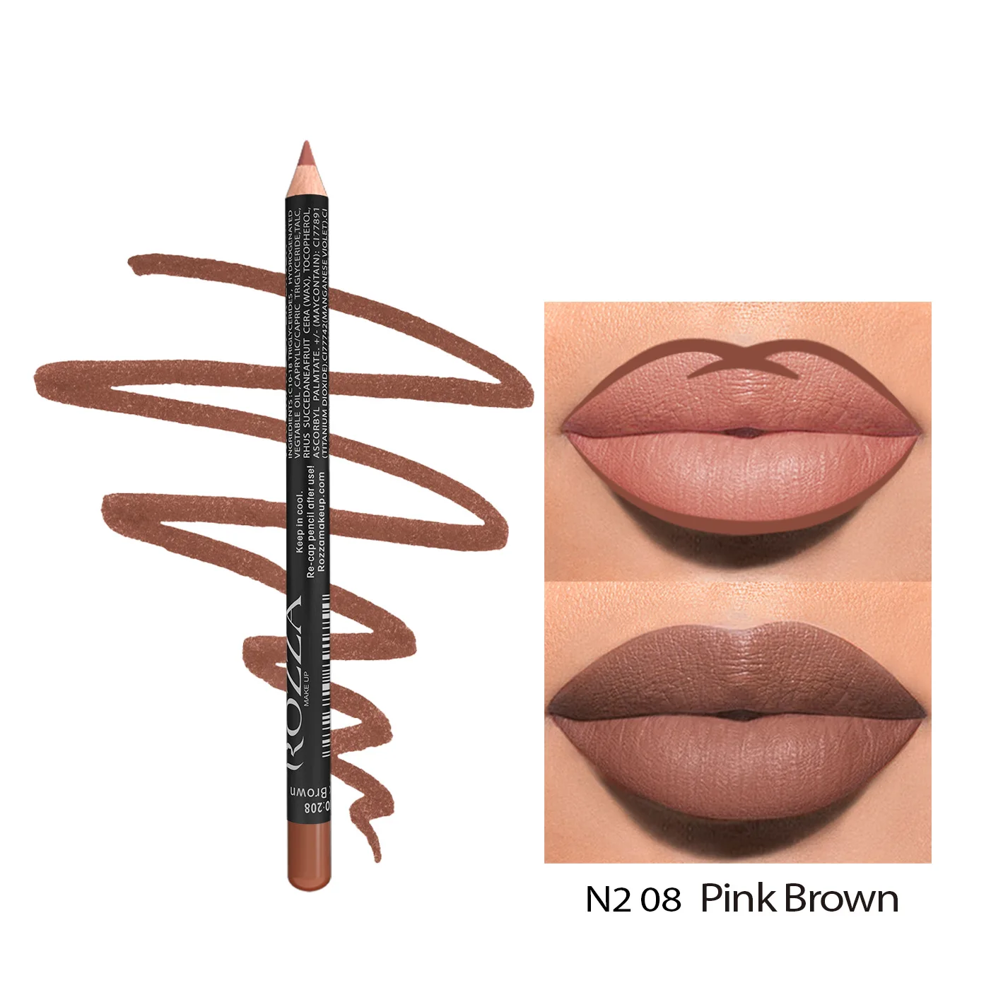 200Pcs  Nude Matte Lipstick Pencil Long-lasting Waterproof Lip Pencil High Pigmented Lip Liner Lip Makeup Tool