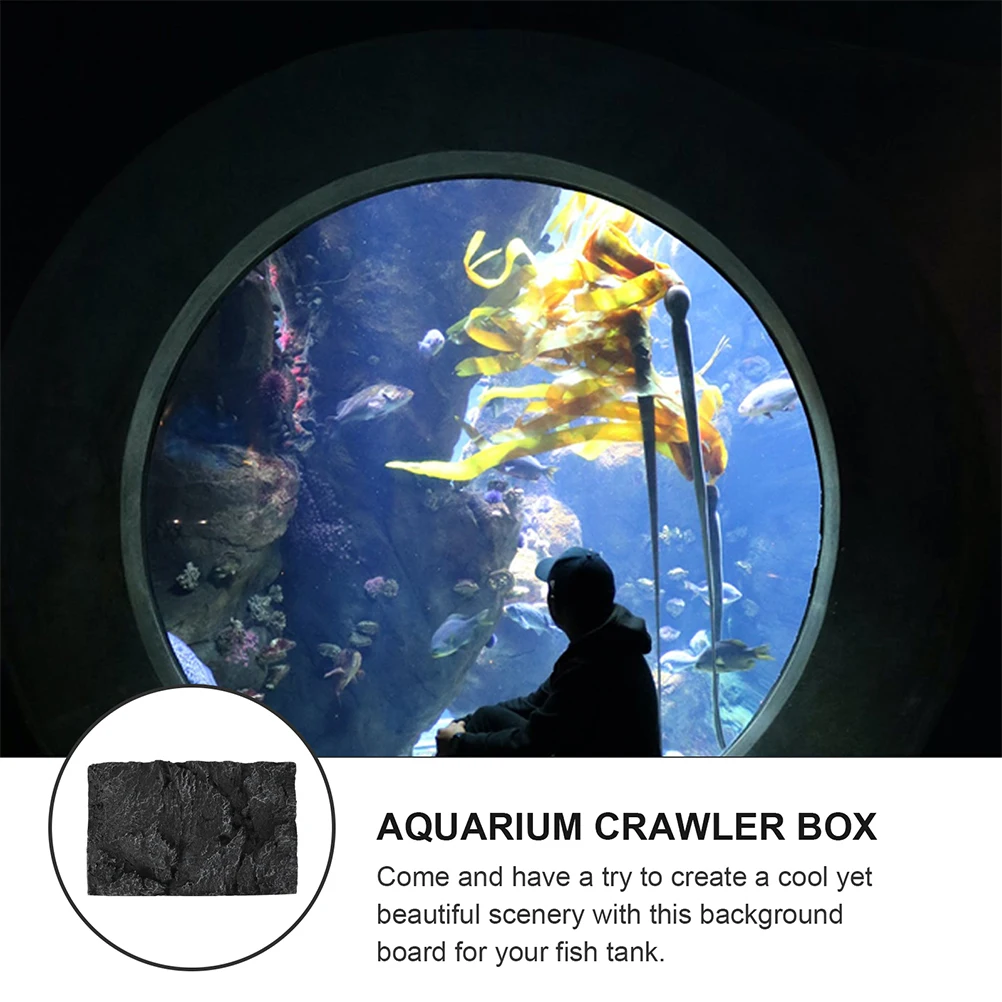 

2 Pcs Stone Decorative Board 45x28cm Reptile Tank Background 3D Terrarium Wallpaper Fish Tank Decor Pet Supplies