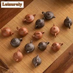 Mini Purple Clay Teapot Tea Pet Decoration Boutique Fingertip Pot Ornament Tea Table Accessories Home Flowerpot Decorative Gifts