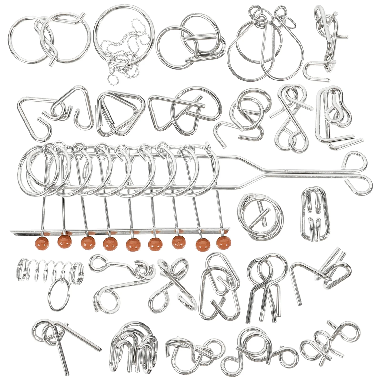 ชุดปริศนาเก้าวงแหวน 25 ชิ้น เกมฝึกสมอง ปริศนาลวดโลหะเพื่อการศึกษา สำหรับเด็กและผู้ใหญ่ เสริมสร้างพัฒนาการและการเรียนรู้