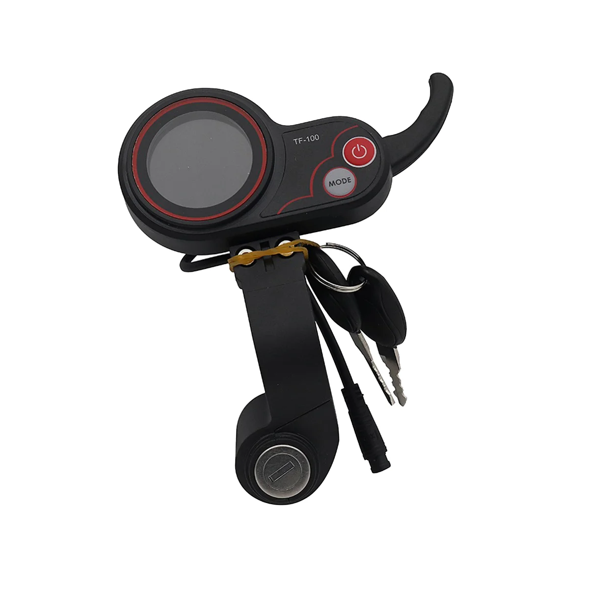 TF-100 LCD Display Throttle Meter Dashboard 6PIN Switch with Electric Door Lock Key for KUGOO M4 Electric Scooter