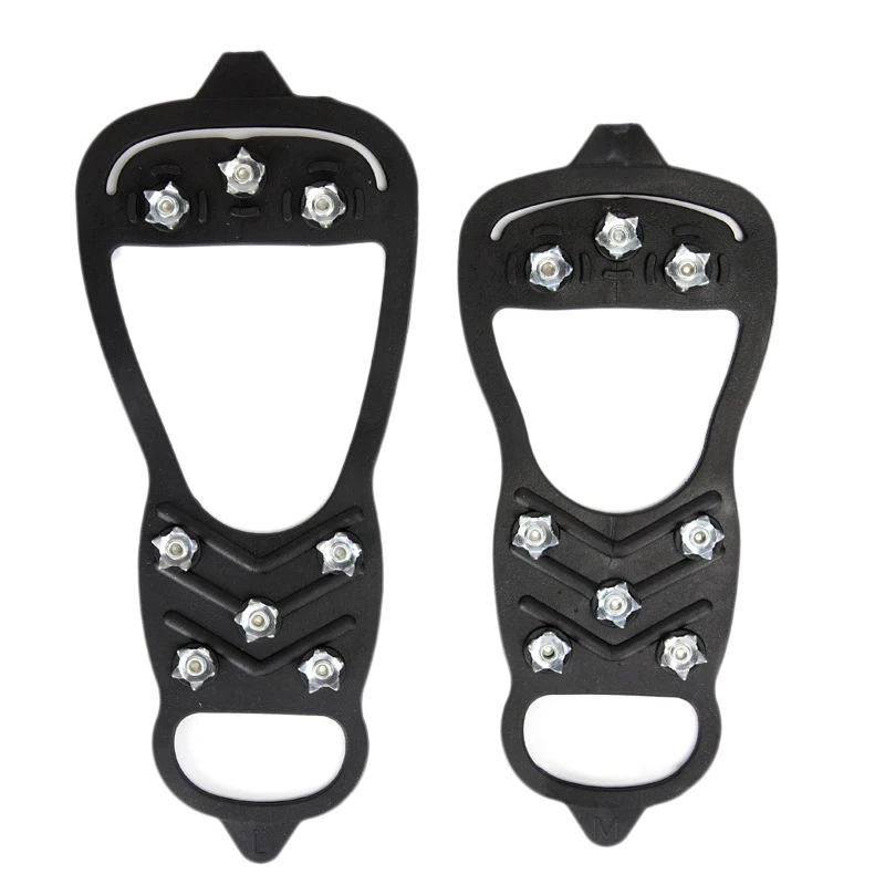 8 Nails Ice Floes Gripper For Shoes Snow Crampons Anti-Slip Ice Gripper Hiking Cleats Spikes Traction Ice Stud Shoes Grip