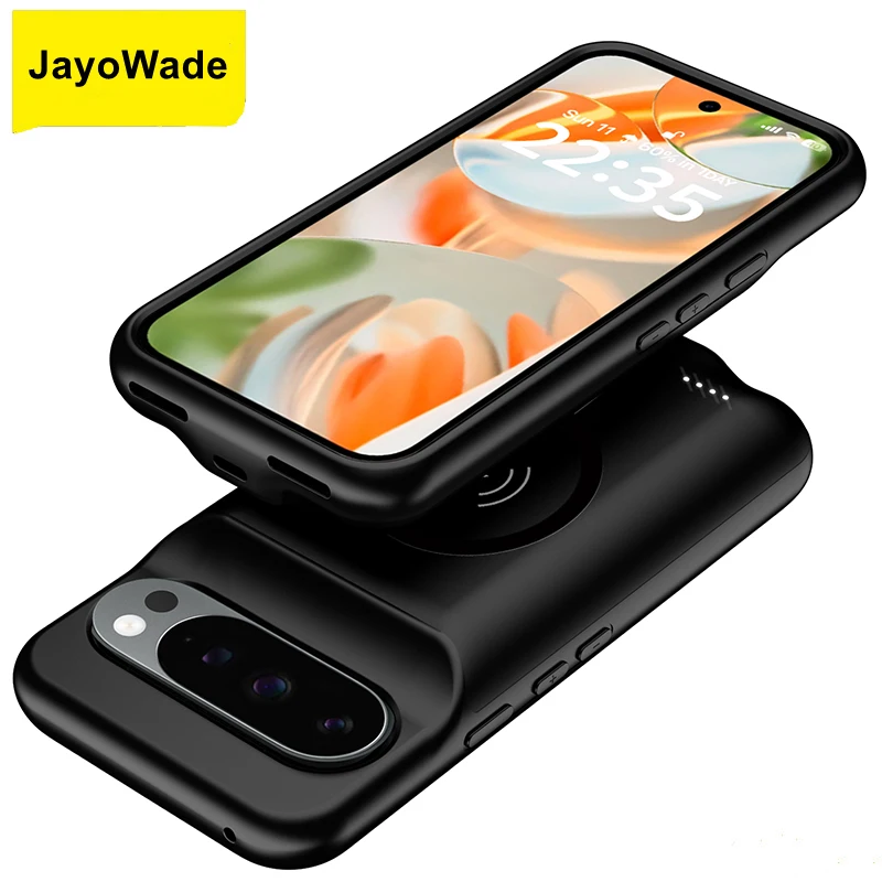 

Чехол для беспроводного зарядного устройства емкостью 10000 мАч для Google Pixel 9 10 Pro XL 9A Магнитная зарядка аккумулятора Power Bank для Google Pixel