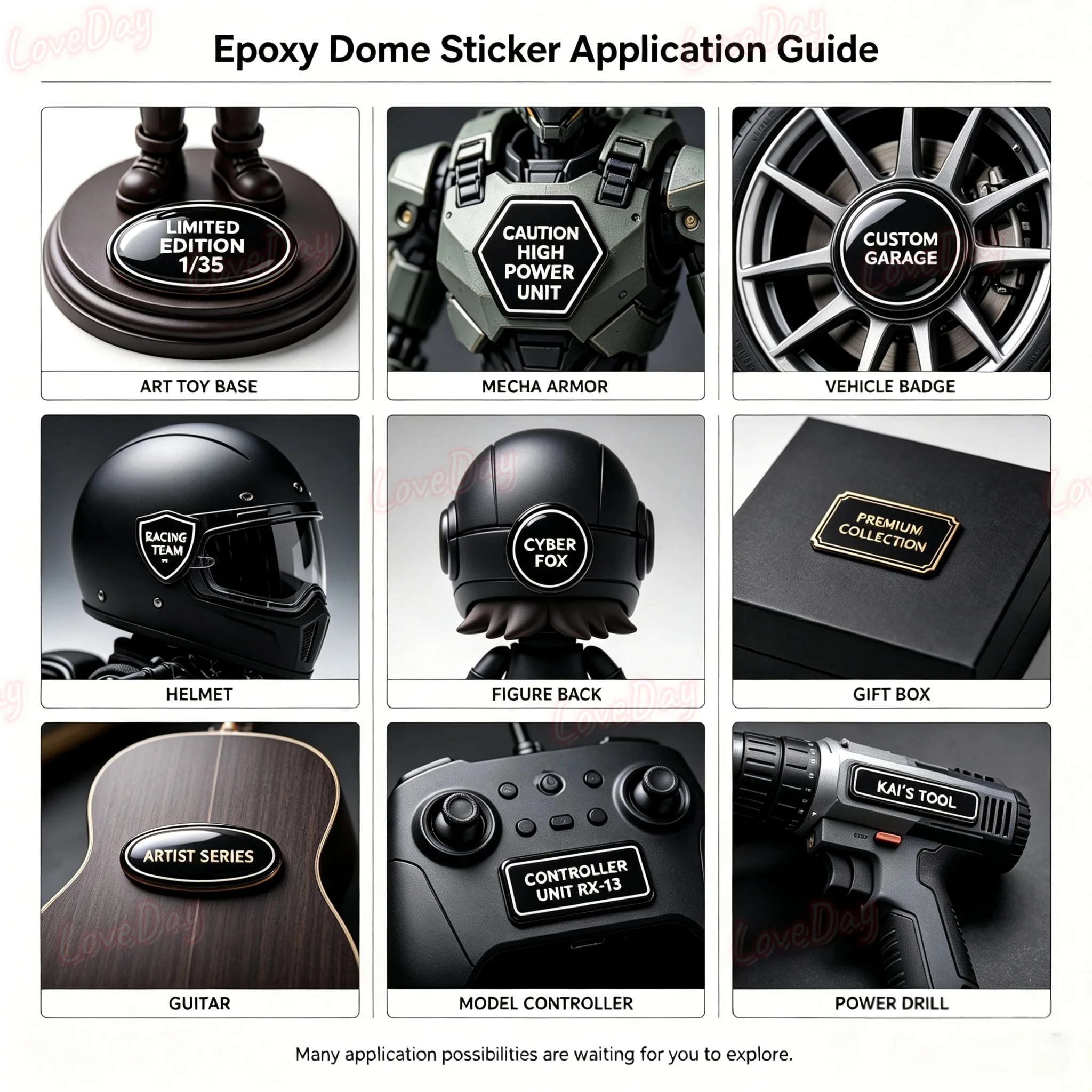 Wholesale Retail Custom Dome Epoxy Sticker Free Design Free Preview Custom 3D Gel Logo Crystal Label Vinyl Self-adhesive Decals