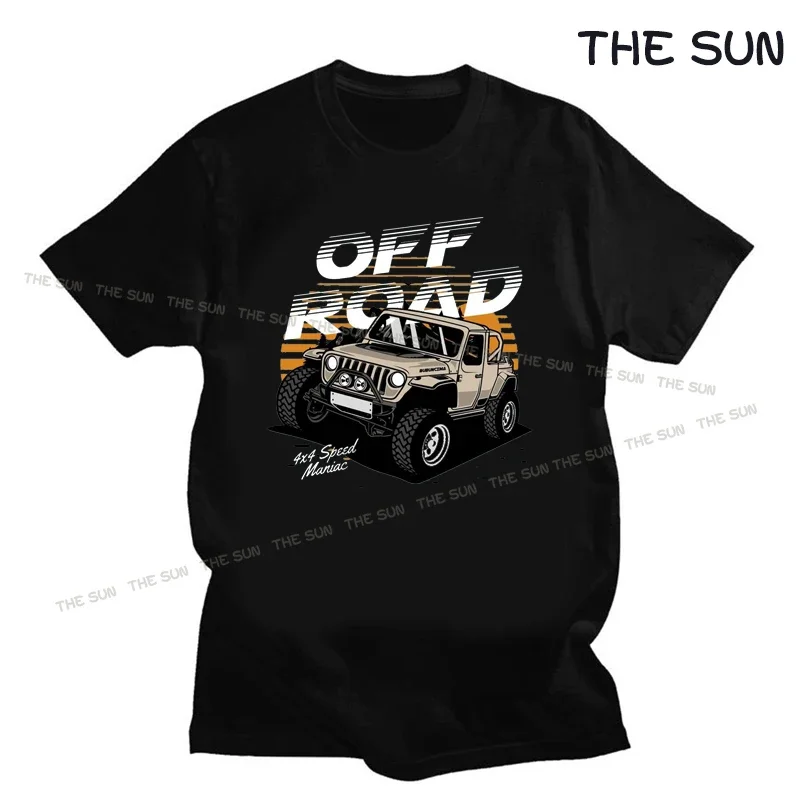 

Road Vehicle Retro Sunset Printing Shirt Harajuku Casual T-Shirt Short Sleeve Clothing Streetwear Men's Hip Hop Cotton