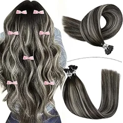 YoungSee I Tip Extension Full Head Hair Natural Real Human Fusion Hair Thick hair end Remy Hair 14-24Inch 50G-100G