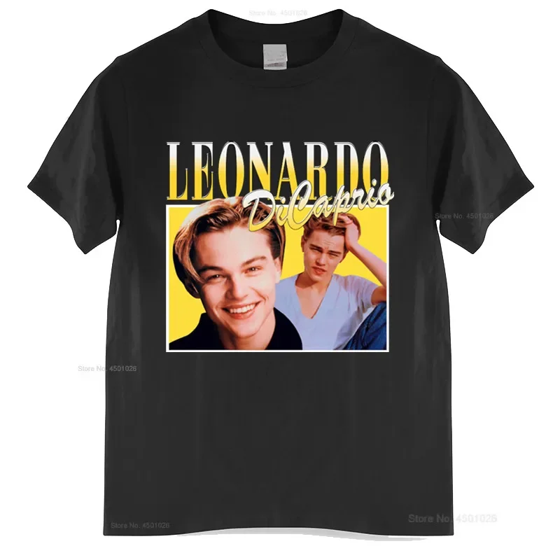 Men T shirt VINTAGE Leonardo DiCaprio T-Shirt Women tshirt cotton tshirt men summer fashion t-shirt euro size