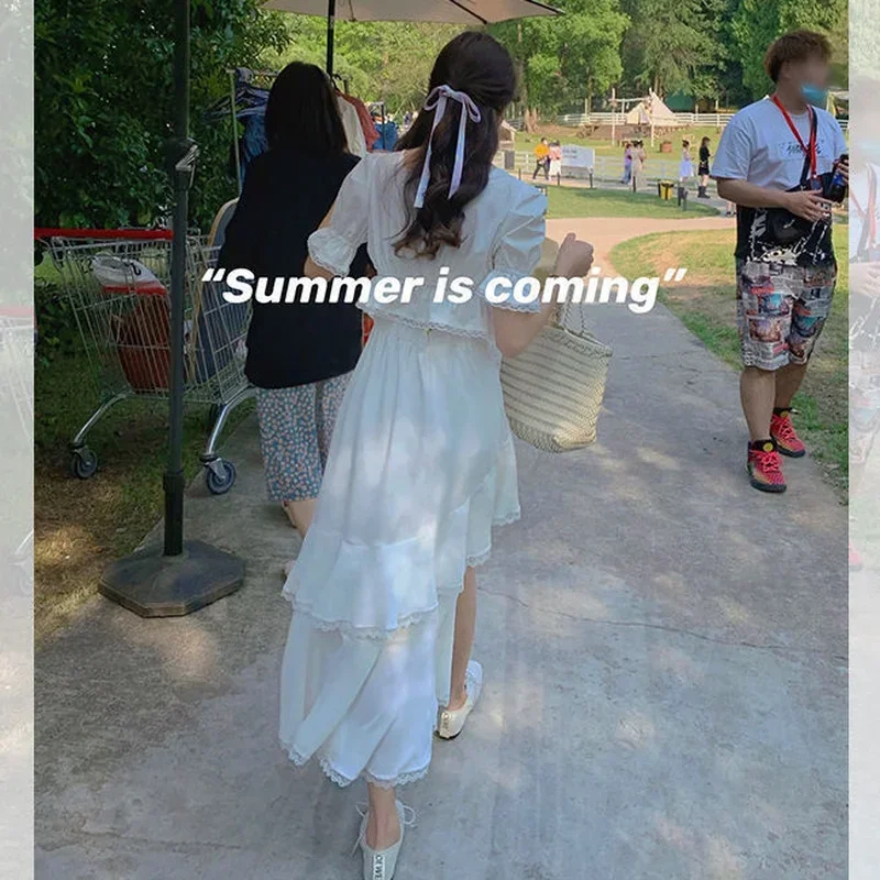 

Сексуальные юбки женские элегантные летние милые шикарные горячие милые корейские модные одежды для отдыха удобные однотонные ампирные модные с разрезом