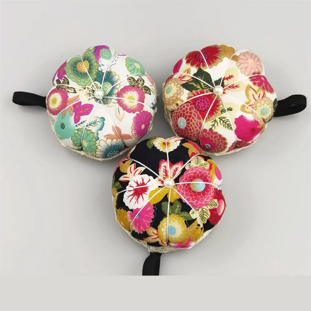 2PCS Wrist Printing Pin Bag Convenient Storage Exquisite Portable Sewing Tool Sewing Kit Healthy Retro Pin Cushion