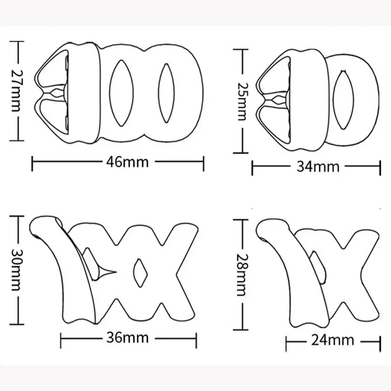 Transparent 2PCS Male Cock Ring Penis Enlargement Hollow Foreskin Blocking Ring Phimosis Correction Kit Soft Adult Sex Toys 18+