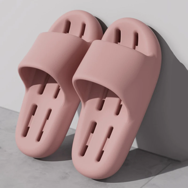 Quick Drying Non Slip Bathroom Slippers Women Comfortable Hollow Soft Sole Home Slides Woman Lightweight Couple Eva Slippers