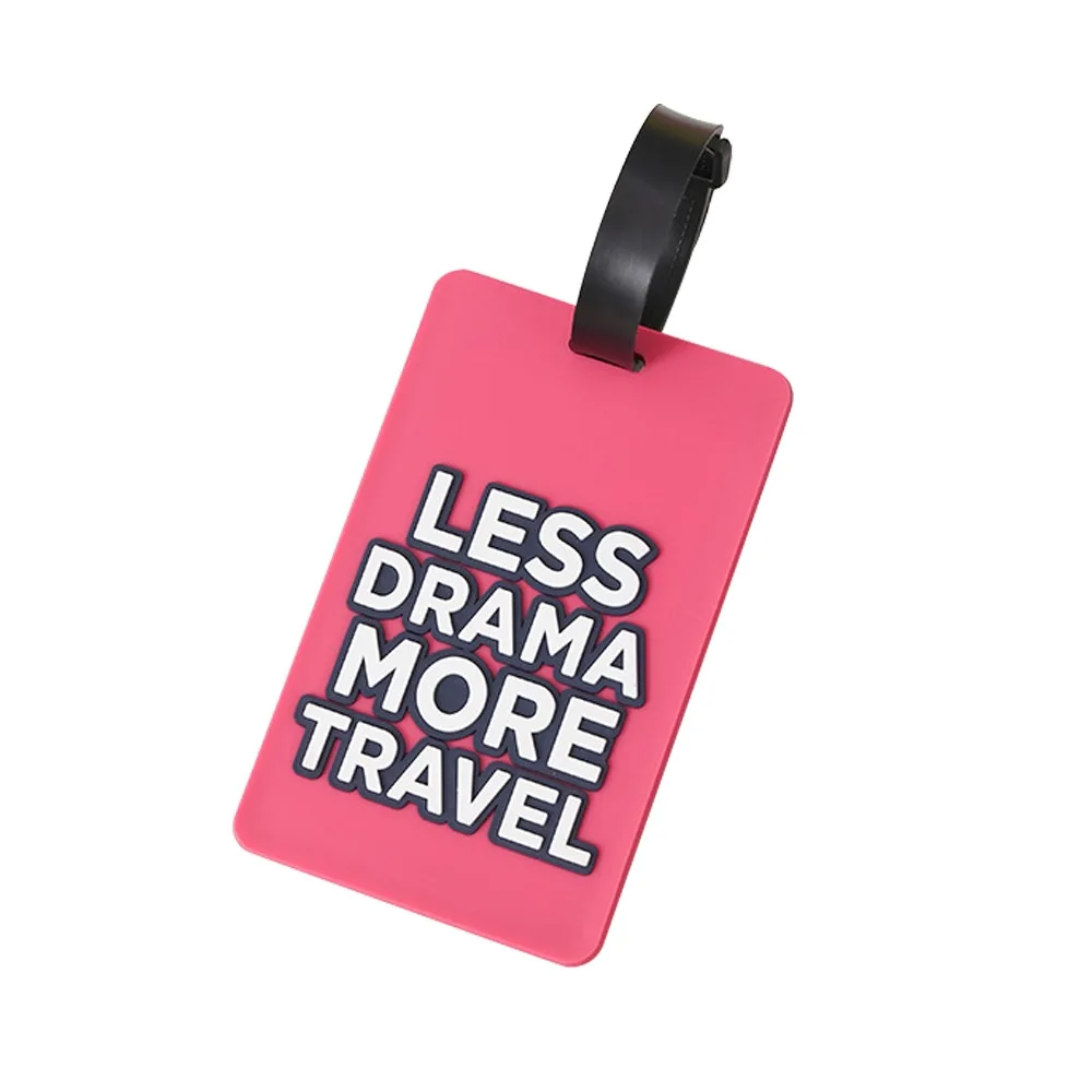 

Creative Silicone Luggage Tag Waterproof Durable Bag Tag Lightweight Letter Style Name Address Label