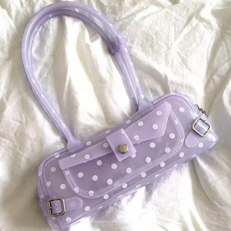 New Polka Dot Jelly Bag, Candy Color High-capacity Shoulder Handbag, Elegant Classic Versatile Exquisite Small Crossbody Purse